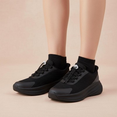 Женские кроссовки CUSHIONAIRE XPLOR Womens Walking Sneakers, Chunky Lightweight Platform Tennis Shoes Womens with Arch Support and Memory Foam, Black 7.5 — фото 8