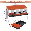 Coucheta Metal Chicken Nesting Box with Removable Roll-Out Tray - Easy Egg Collection&Clean Galvanized Steel Laying Box for Hens - for Backyard Coop - 2 of 4