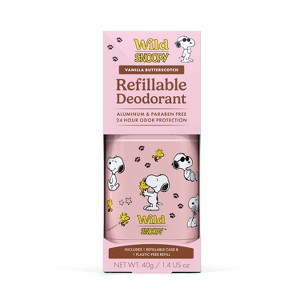 Wild Cosmetics Pink Snoopy Christmas Case & Vanilla Butterscotch Deodorant Refills - 2ct - 1 of 4