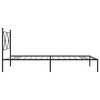 vidaXL Metal Bed Frame with Headboard - Black Powder-Coated Steel, 39.4"x78.7" Mattress Support, Bedroom Furniture for Modern Decor - 4 of 4