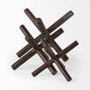 HomeRoots 8" Rustic Metal X Decorative Sculpture - 4 of 4