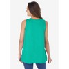 Woman Within Plus Size Embroidered Crewneck Tank - 3 of 4