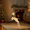 NAYSAYE 5FT Jumping Reindeer Christmas Decoration for Home Yard and Patio Holiday Display, Yellow, 38.6"*34.6"*58.3" - 2 of 4