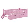 NicBex Twin/Full Modern Bed Frame Sofa Bed with Bedside Fence & Drawers/Trundle,Wooden Daybed Platform Bed for Bedroom,Study,Kids Room - 4 of 4