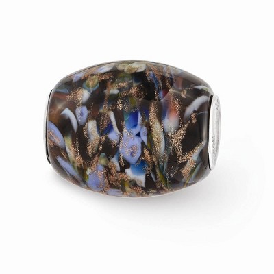 Black Bow Jewelry Fenton Multicolor Country Girl Glass & Sterling Silver Bead Charm