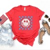 Simply Sage Market S.W.Smiley Checkered Patriotic Short Sleeve Tee - 3 of 4