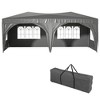 10'x20' EZ Pop Up Canopy Outdoor Portable Party Folding Tent with 6 Removable Sidewalls + Carry Bag + 6 pcs Weight Bag - 3 of 4