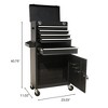 5-Drawer Rolling Tool Chest with Wheels, Detachable Cabinet Storage Tool Box with Drawers, Metal Tool Cart with Toolbox for Garage Workshop Warehouse - 2 of 4