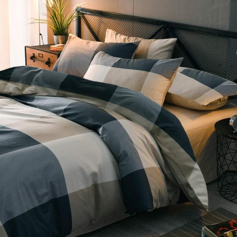Der Rose BALHAM TRADE-3 Pieces All Season Queen Size Bed Comforter Set, Plaid Pattern Bedding Set A1# Checkered Queen 90"x90"