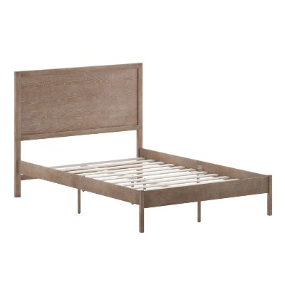 Emma And Oliver Full Size Classic Wooden Platform Bed With Headboard In ...