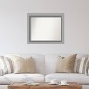 34" x 28" Non-Beveled Peak Polished Nickel Wall Mirror - Amanti Art: Modern Rectangle, Includes Mounting Hardware - 4 of 4