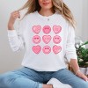 S.W.Smiley Sweethearts Chart Distressed - Women's Garment Dyed Long Sleeve Graphic T-Shirt - 2 of 4