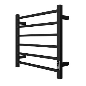 Modern 6-bar electric towel warmer with timer, wall-mountable for bathrooms. Quick-heating, energy-efficient. - 1 of 4