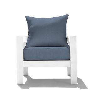 Honeycomb Outdoor Edisto Seat - White Aluminum Chair: Weather Resistant Modular Patio Lounge Furniture - 1 of 4