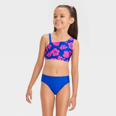 Hibiscus - Reversible Two Piece Bikini Set for Girls 6-16