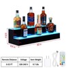 Acrylic LED Wine Shelf,30" Wall Mounted 2,Tier Bar Display w/Remote & App Control, 16 Colors & Music Sync,Holds 16 Bottles for Home Bar/Liquor Store - 3 of 4