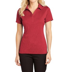 Mafoose Ladies Casual Moisture-Wicking Heather Contender Short Sleeve Polo Shirt - 1 of 4