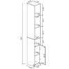 72" Tall Slim Bathroom Storage Cabinet, 6-Tier Freestanding Floor Storage Cabinet With Adjustable Shelf,Narrow Pantry Storage Cabinet For Living Room - 3 of 4