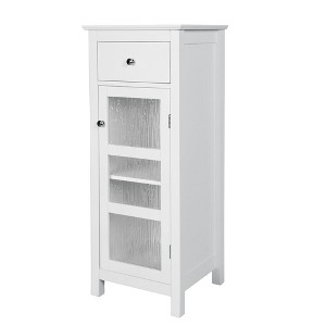 Teamson Home Connor Floor Cabinet with Adjustable Shelf and Drawer, White - 1 of 4