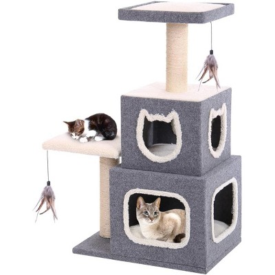 Penn-Plax Two Story Cat Condo with Scratching Post and Perches, 36.8 LB