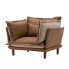Oversized Chenille Armchair with Dual-Sided Cushions & Feather Filling, 43.5 in Wide Lounge Chair for Living Room or Bedroom-Cuddlewood - 2 of 4