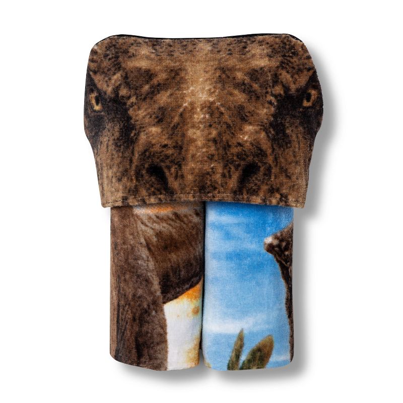 Jurassic World Ground Covered Kids&#39; Hooded Towel, 2 of 4