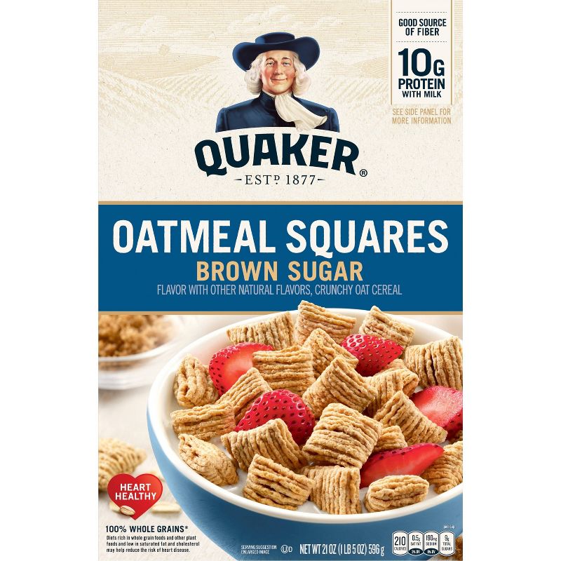 Quaker Oats Oatmeal Squares Brown Sugar Breakfast Cereal , 3 of 7
