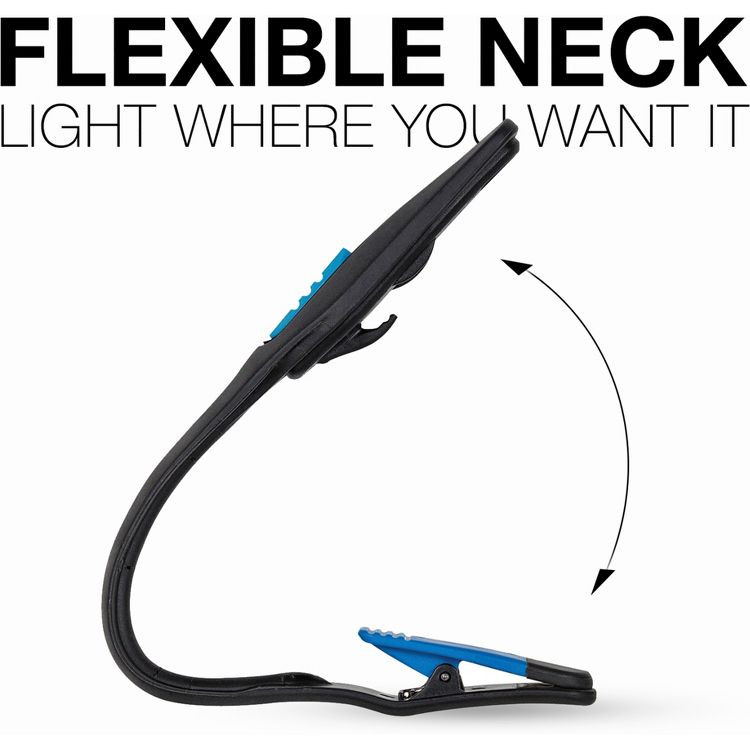 Energizer Clip LED Nightlight: Adjustable Book Light with Clip-On, 11 Lumens, 25-Hour Run Time, Black, 3 of 8