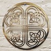 Slickblue Decorative Celtic Wall Art – Irish Steel Shamrock Leaf or Celtic Cross Design, 12", 5 Finishes - 2 of 4