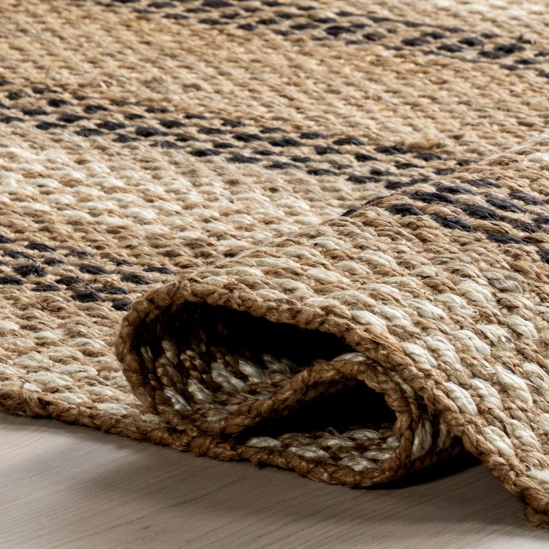 nuLOOM Haven Striped Chunky Jute Area Rug, 4 of 10