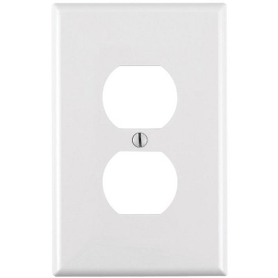 Leviton White 1 gang Nylon Duplex Wall Plate (Pack of 20)