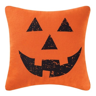 C&F Home Pumpkin Face Orange Halloween Cotton Printed Pillow