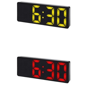 REGALWOVEN 2 Pcs Small Digital Corded Dimmable Electric Alarm Clock 6.3 x 2.4 x 1 Inches - 1 of 4
