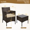 Yaheetech Wicker Rattan Coffee Table and Two Chairs Patio Conversation Set - 3 of 4