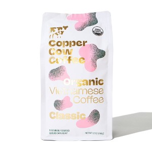 COPPER COW COFFEE Classic Organic Vietnamese Dark Roast Ground Coffee - 12oz - 1 of 3