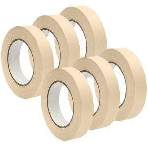 Premium Grade Masking Tape, 1" x 55 yards, White, 6 Rolls - 1 of 1