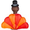 Gemmy Thanksgiving Inflatable Turkey with Checkered Scarf , 6 ft Tall, Multi - 4 of 4