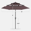 Best Choice Products 10ft 3-Tier Patio Umbrella, Market Sun Shade w/ Tilt Adjustment, Easy Crank - 2 of 4