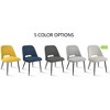 Edwin 21.6" Wider Seat Upholstered Dining Chairs Set Of 2,Modern Kitchen Armless Dining Chair With Black Metal Legs-Maison Boucle - 3 of 4