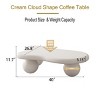 40 Inch MDF Cloud Shaped Coffee Table With 3 Ball Legs,Coffee Table Decor Ideas,Coffee Table Unique-Cuddlewood - 4 of 4