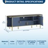 Modern TV Stand for TVs Up to 80", 70" Fluted Entertainment Center with Faux Marble Top - 2 of 4