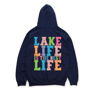 Simply Sage Market Lake Life Distressed Colorful Front and Back Design Hoodie - 1 of 4