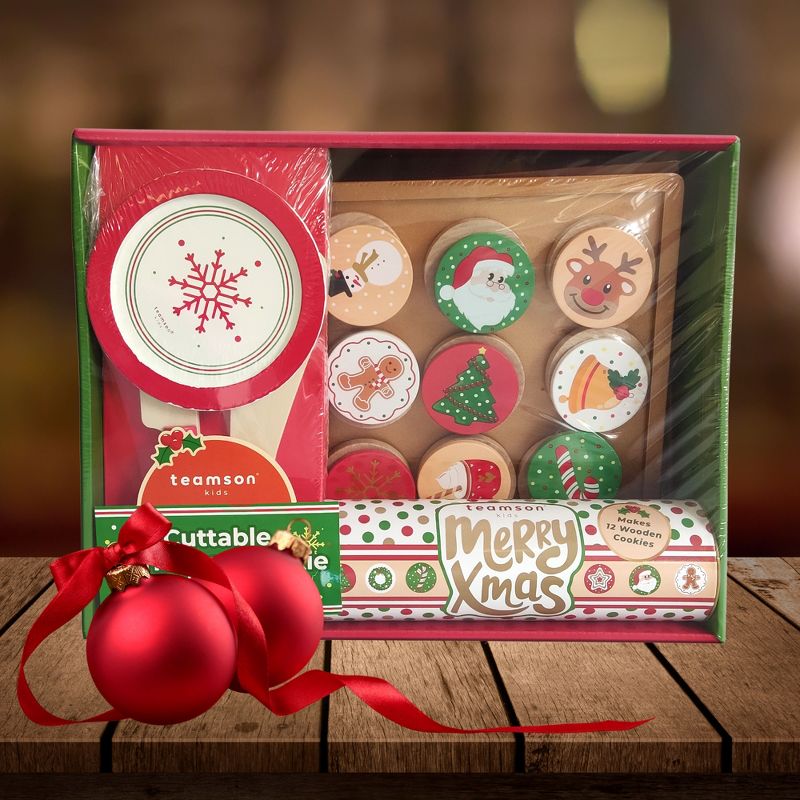 Teamson Kids Play Cuttable Christmas Cookies Baking & Decorating Set, Multi, 4 of 10