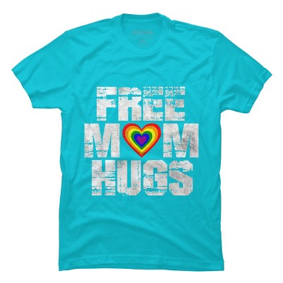 Adult Design By Humans Vintage Free Mom Hugs Heart Pride By Avocato T-Shirt