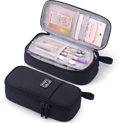 Paaaawaters Durable Pen Pencil Case Big Storage Pen Pouch Bag for School Supplies Office College Teen Girls Adults, Purple