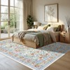 Garvee Floral Print Area Rugs for Living Room Bedroom Soft Washable Non-Slip Stain Resistant Carpet - 2 of 4