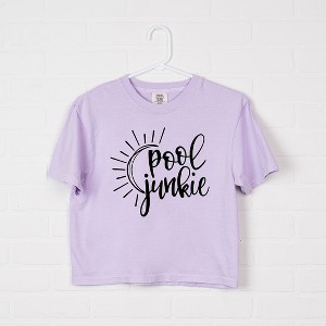 Simply Sage Market Women's Pool Junkie Short Sleeve Relaxed Fit Cropped Graphic Tee - 1 of 3
