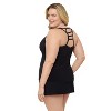 Aqua Green, Women's Ladder Trim Racerback Tankini - 2 of 3
