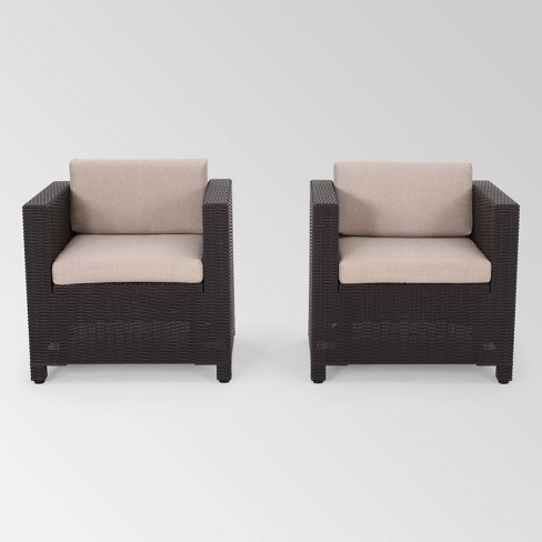 Faux wicker outdoor discount chairs