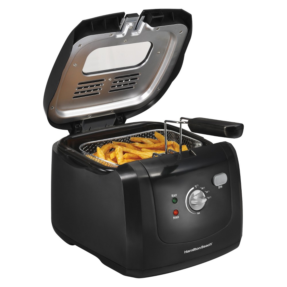 HAMILTON BEACH Black HB Cool Touch Fryer - 8 Cup
